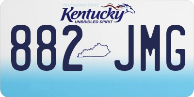 KY license plate 882JMG