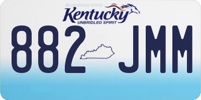 KY license plate 882JMM