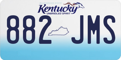 KY license plate 882JMS