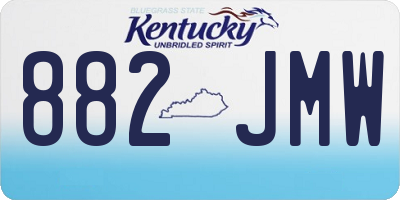 KY license plate 882JMW