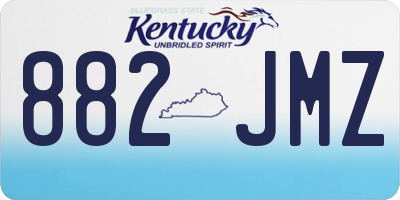 KY license plate 882JMZ