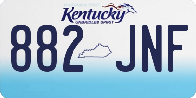 KY license plate 882JNF