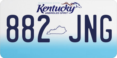 KY license plate 882JNG