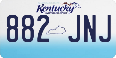 KY license plate 882JNJ