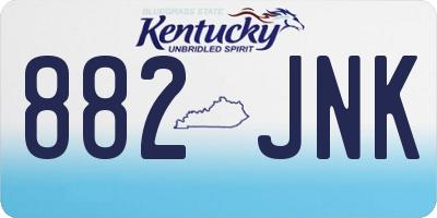 KY license plate 882JNK