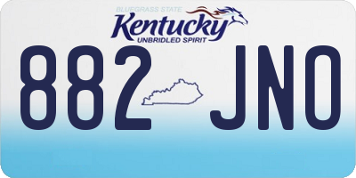 KY license plate 882JNO