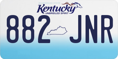 KY license plate 882JNR