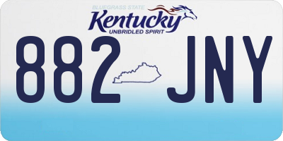 KY license plate 882JNY