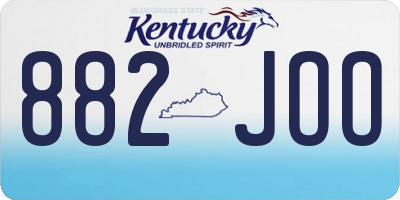 KY license plate 882JOO