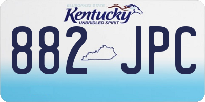 KY license plate 882JPC