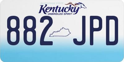 KY license plate 882JPD