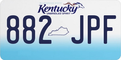 KY license plate 882JPF