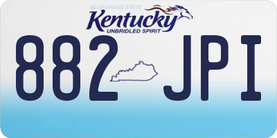 KY license plate 882JPI