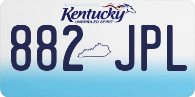 KY license plate 882JPL