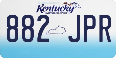 KY license plate 882JPR