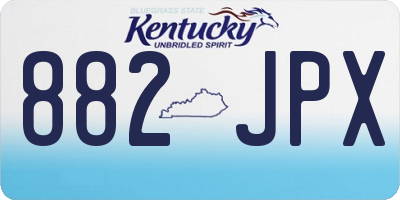 KY license plate 882JPX