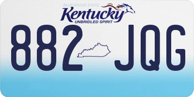 KY license plate 882JQG