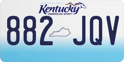 KY license plate 882JQV