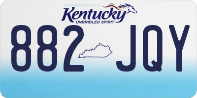 KY license plate 882JQY