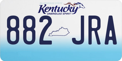 KY license plate 882JRA