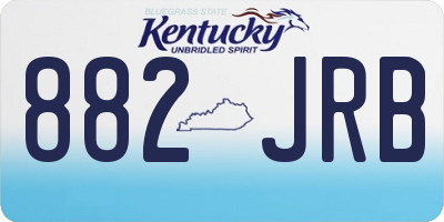 KY license plate 882JRB