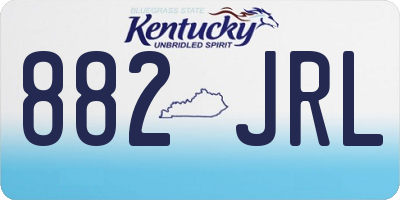 KY license plate 882JRL