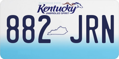 KY license plate 882JRN