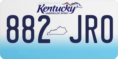 KY license plate 882JRO