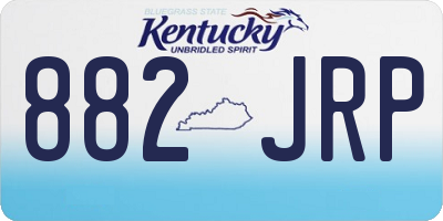 KY license plate 882JRP