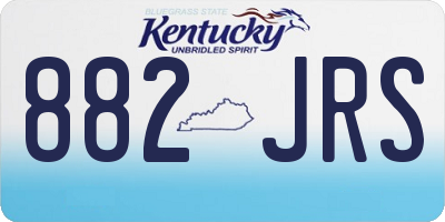 KY license plate 882JRS