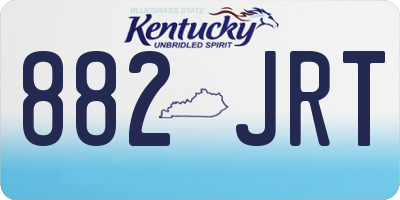 KY license plate 882JRT