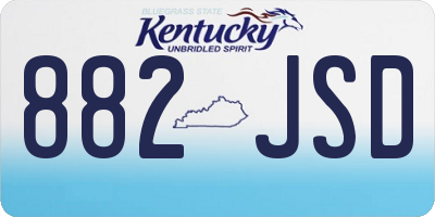 KY license plate 882JSD