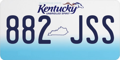 KY license plate 882JSS