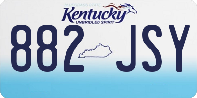 KY license plate 882JSY