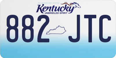KY license plate 882JTC