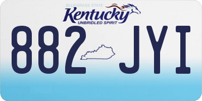 KY license plate 882JYI