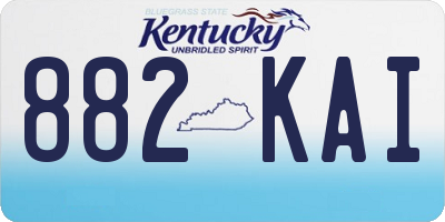 KY license plate 882KAI