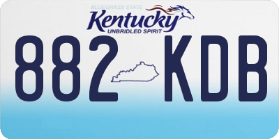 KY license plate 882KDB