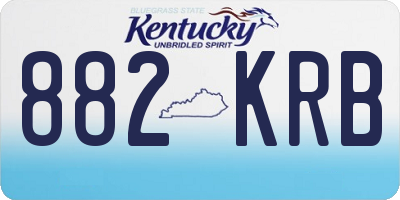 KY license plate 882KRB