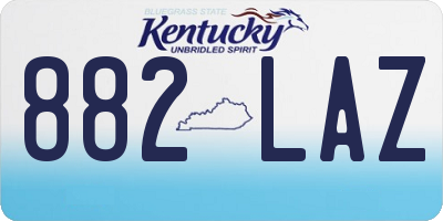 KY license plate 882LAZ