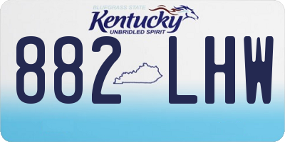 KY license plate 882LHW