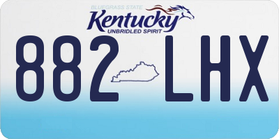 KY license plate 882LHX