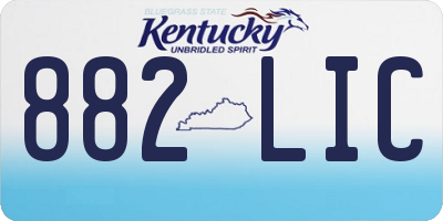 KY license plate 882LIC