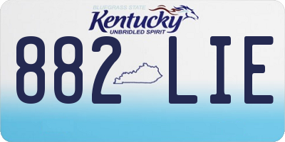 KY license plate 882LIE