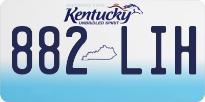 KY license plate 882LIH