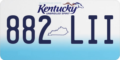 KY license plate 882LII