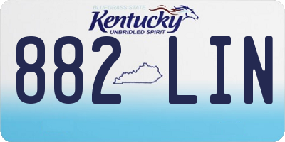 KY license plate 882LIN