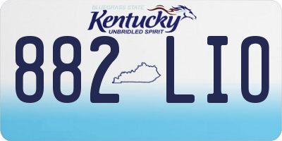 KY license plate 882LIO