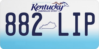 KY license plate 882LIP