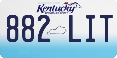 KY license plate 882LIT